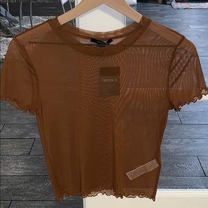 Brown see-through Knit Top 🧶